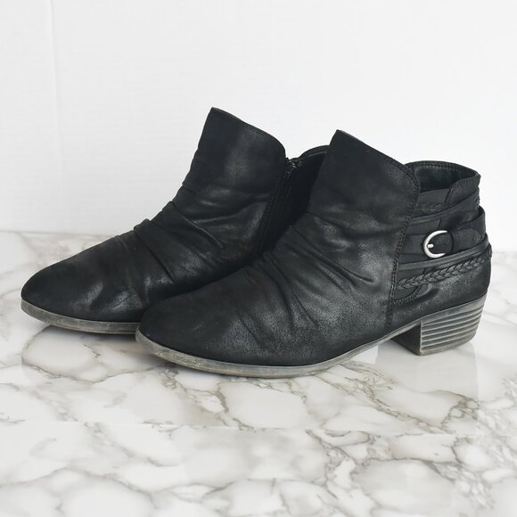 YUU Norah Zip-up Suede Ankle Bootie Size 10 - Picture 2 of 8